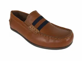 Florsheim 33725 Slip On Boy's Shoe -Leather - Saddle Tan