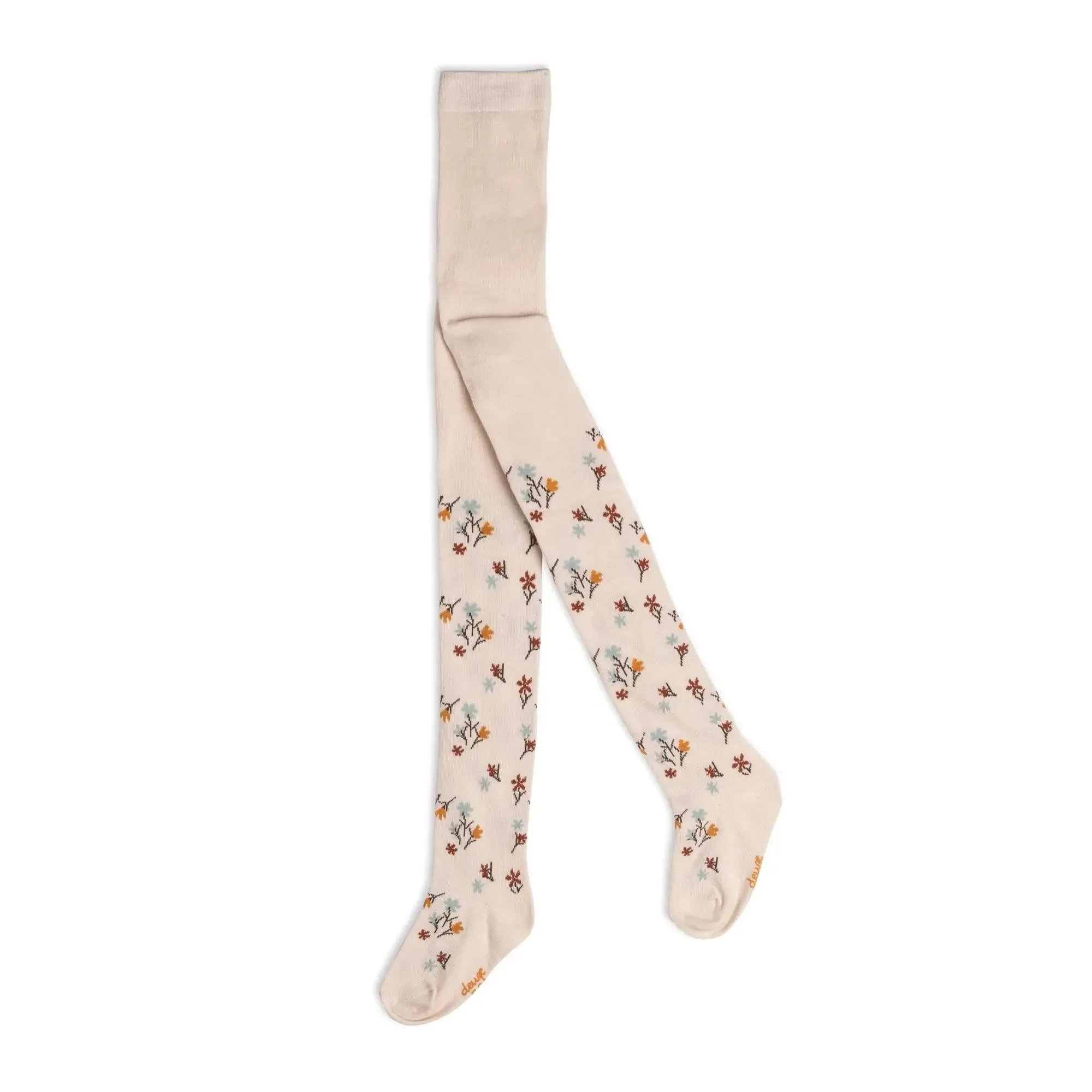 Flower Printed Tights Off White | DEUX PAR DEUX