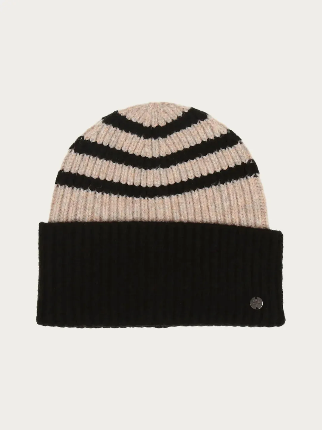 Fraas Striped Knitted Hat With Wide Brim