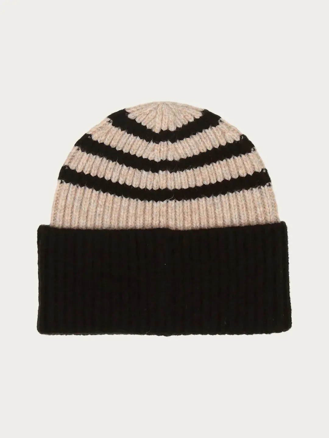 Fraas Striped Knitted Hat With Wide Brim