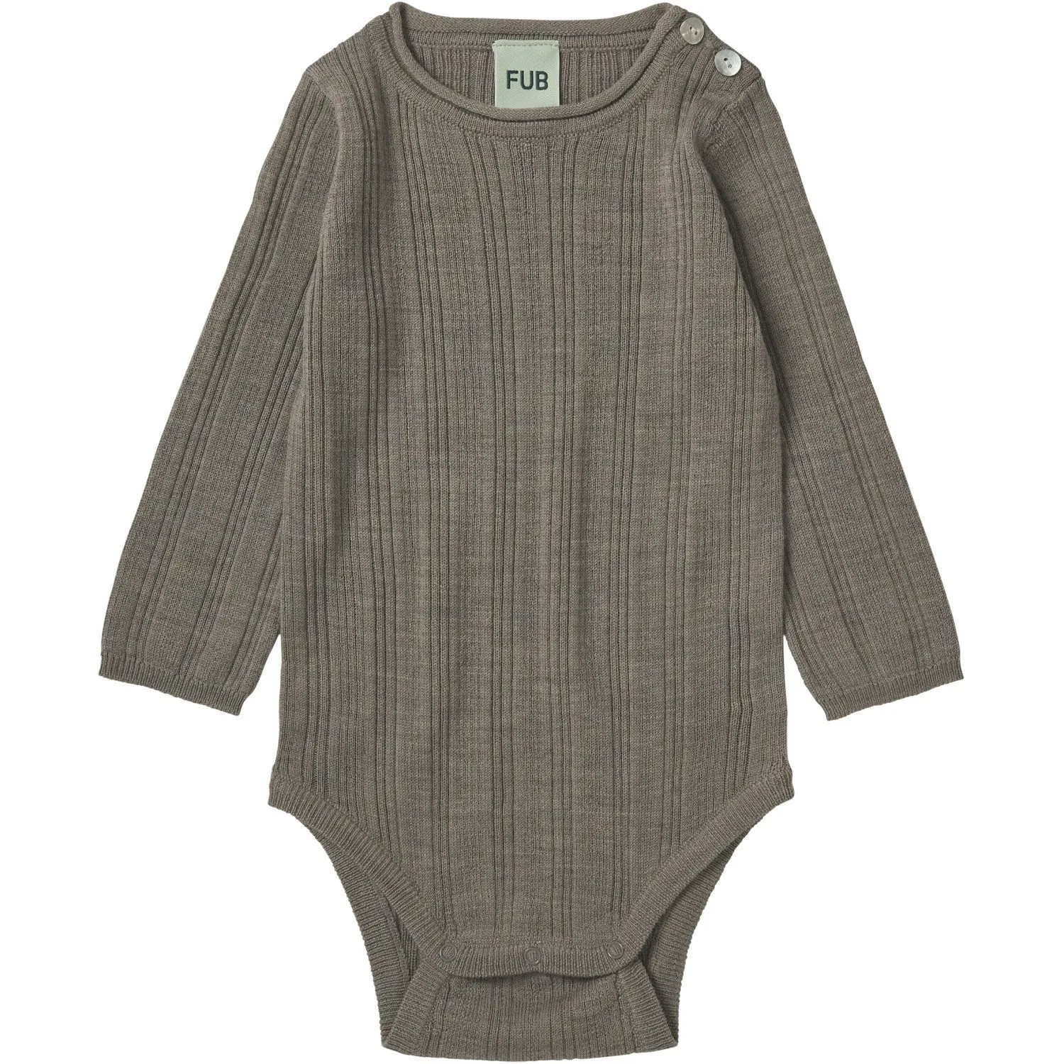 FUB Hazel Melange Baby Rib Bodysuit Ls