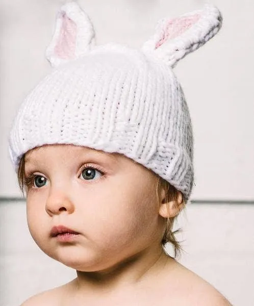 Girls Knit Bunny Hat