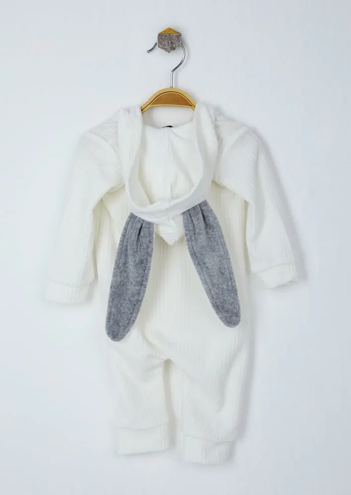 Gray Bunny Ear Romper