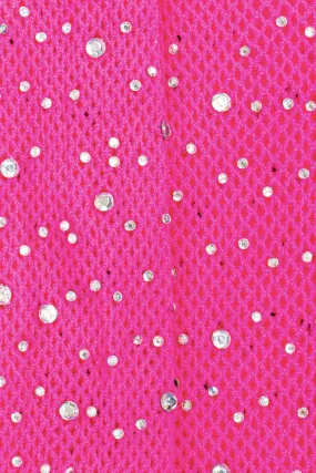 Great Pretenders Rhinestone Tights - Hot Pink