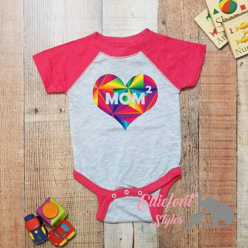 Heart Mom Squared Infant Bodysuit