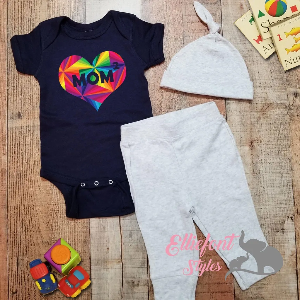 Heart Mom Squared Infant Bodysuit