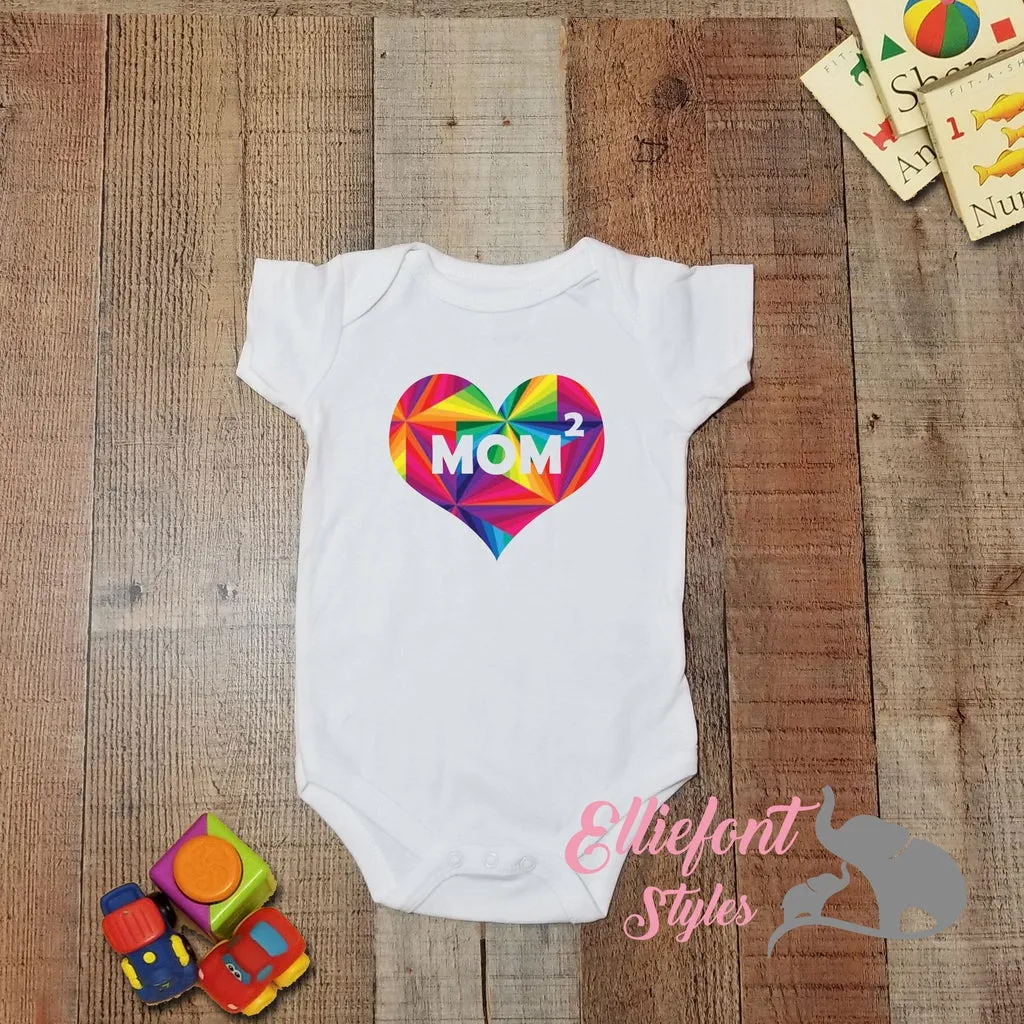 Heart Mom Squared Infant Bodysuit