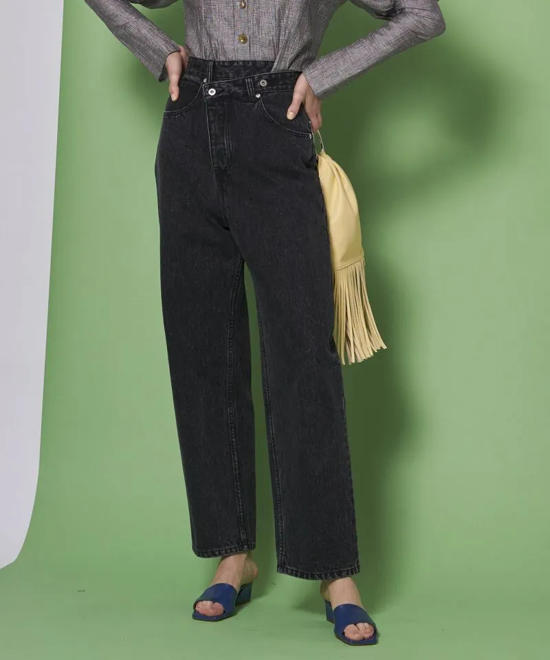 High Waist Cocoon Denim Pants