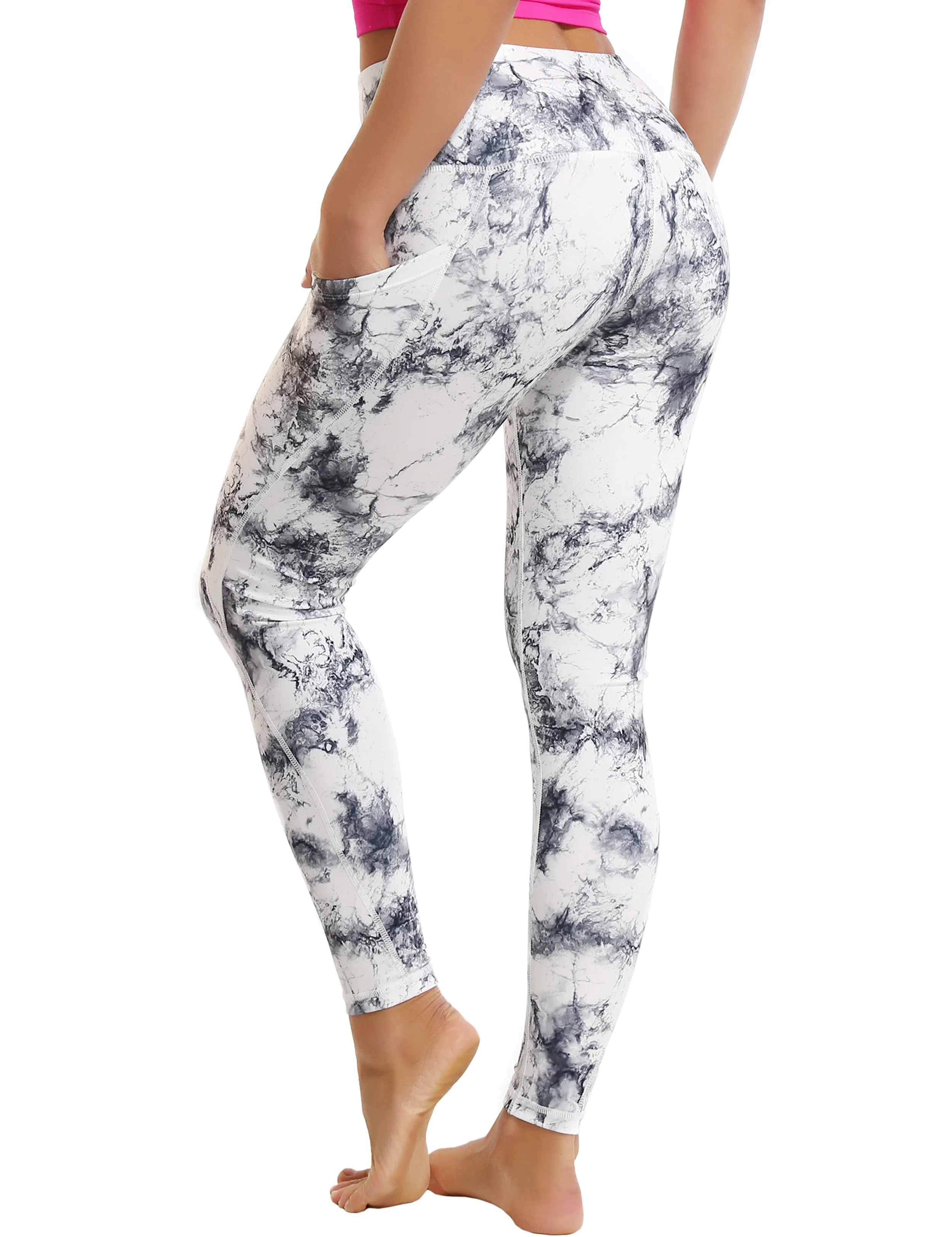 High Waist Side Pockets Pilates Pants arabescato_Pilates