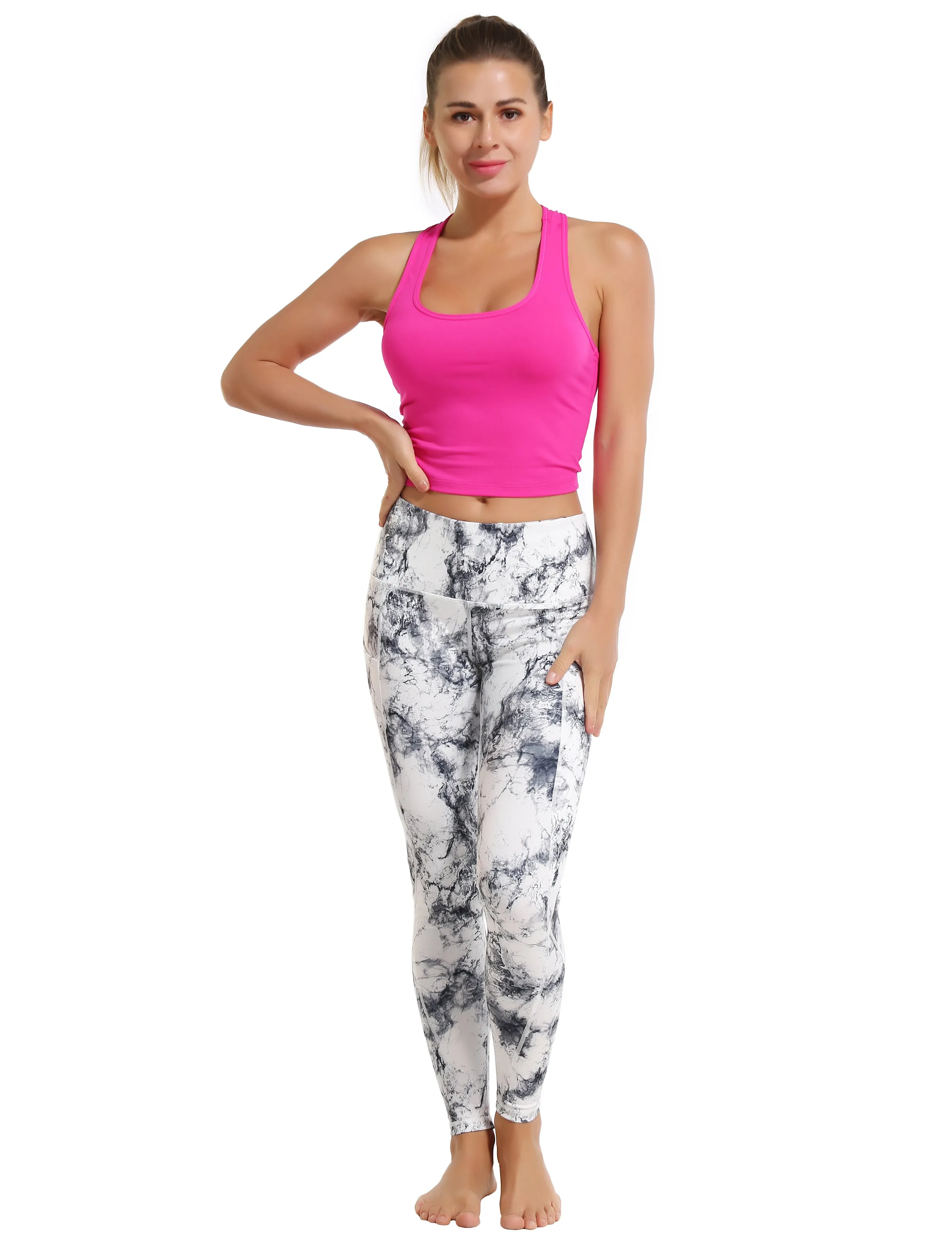 High Waist Side Pockets Pilates Pants arabescato_Pilates