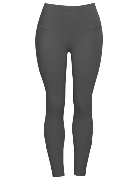 High Waist Side Pockets Pilates Pants irongrey_Pilates