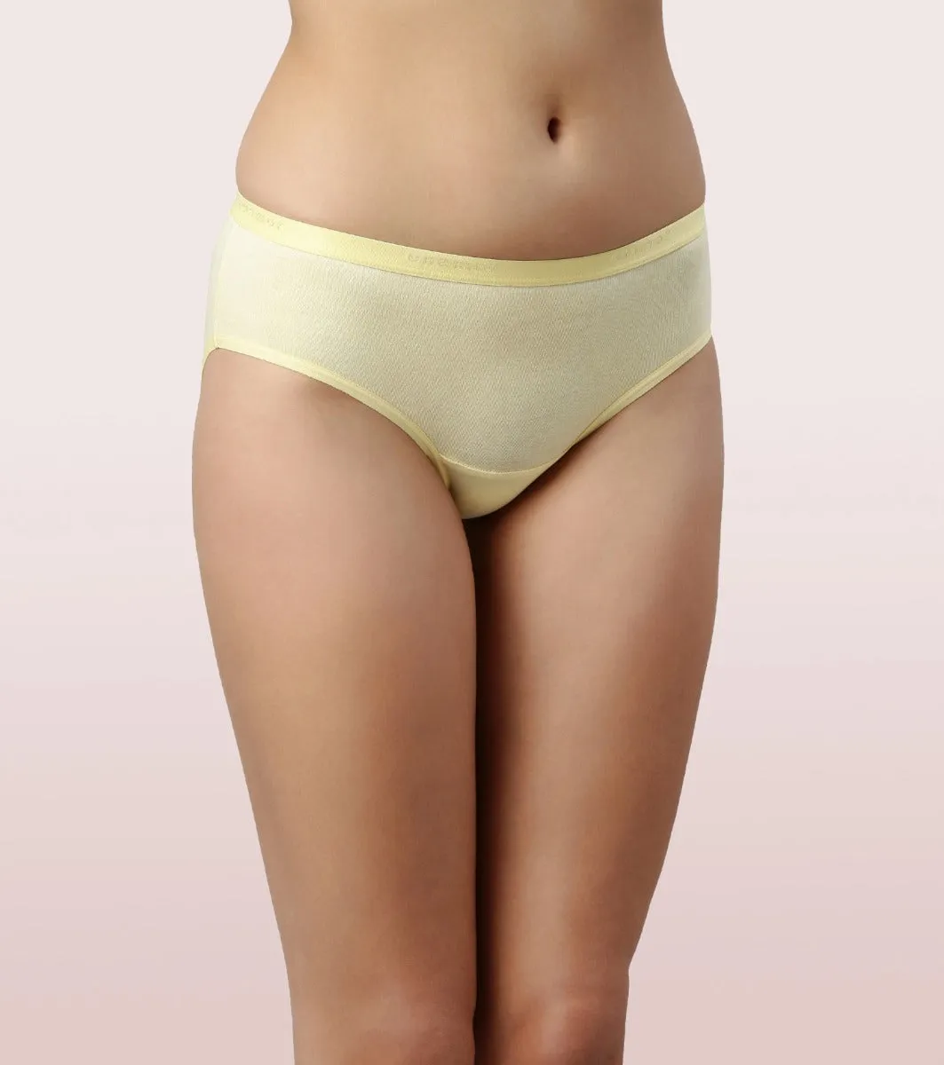 Hipster Panty | Full Coverage & Mid Waist-Assorted-Pack Of 6-Colors And Print May Vary