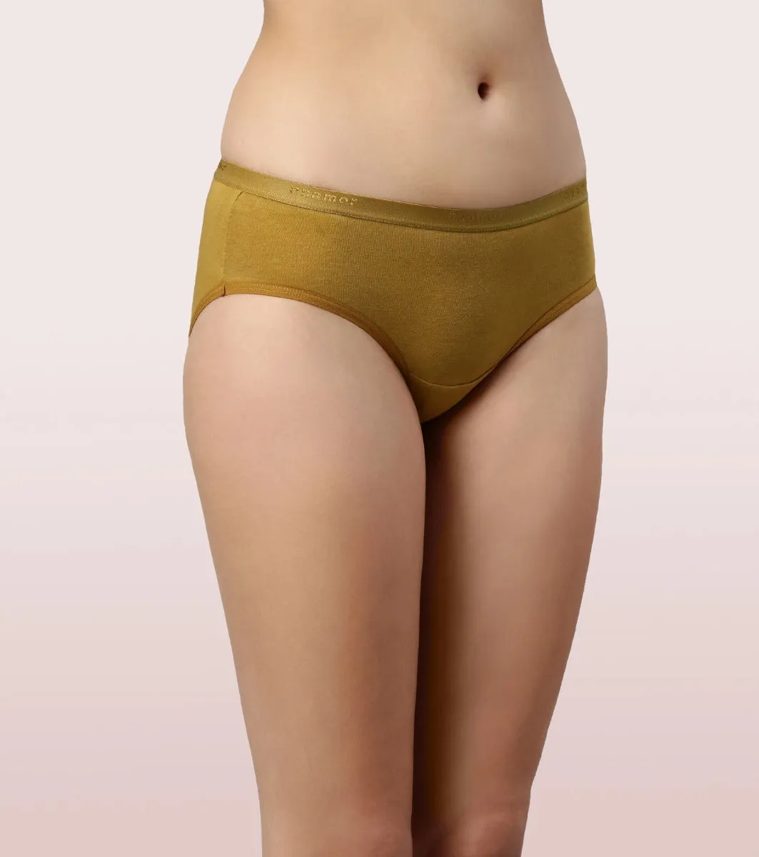 Hipster Panty | Full Coverage & Mid Waist-Assorted-Pack Of 6-Colors And Print May Vary