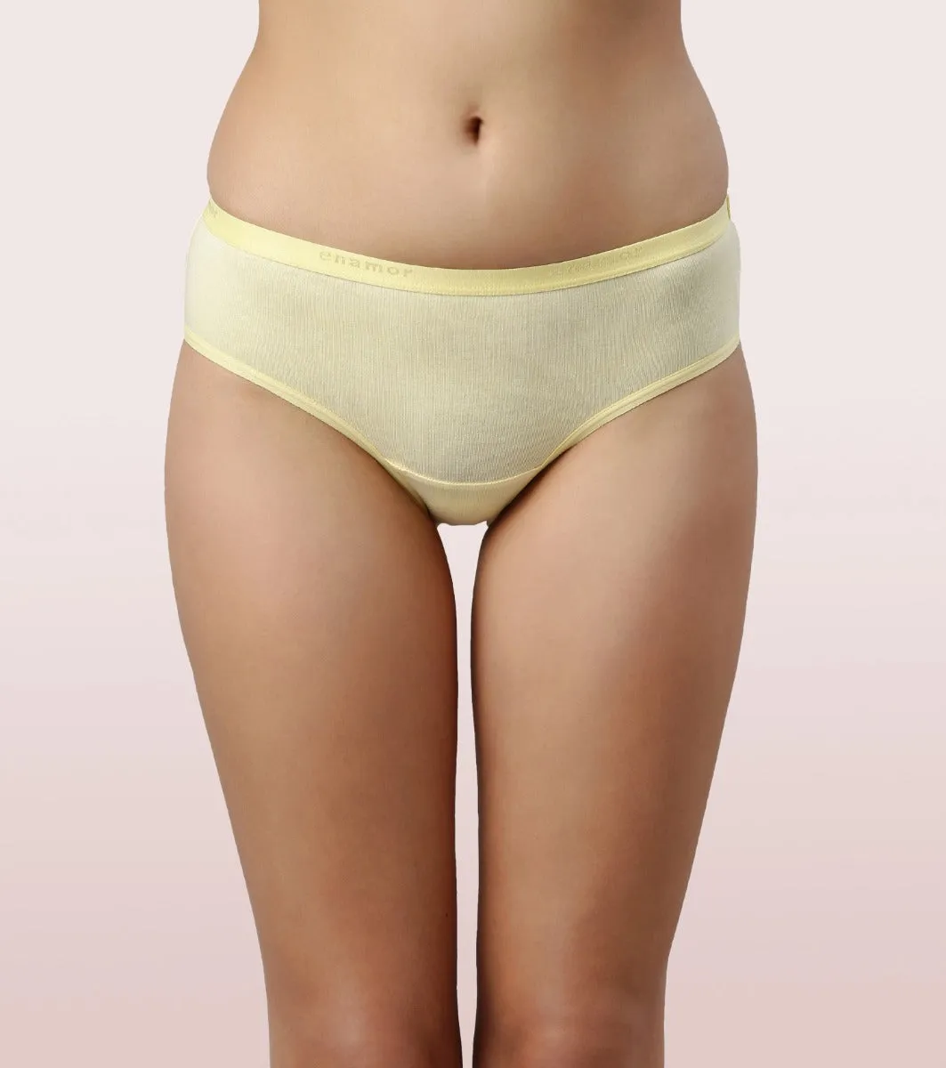 Hipster Panty | Full Coverage & Mid Waist-Assorted-Pack Of 6-Colors And Print May Vary