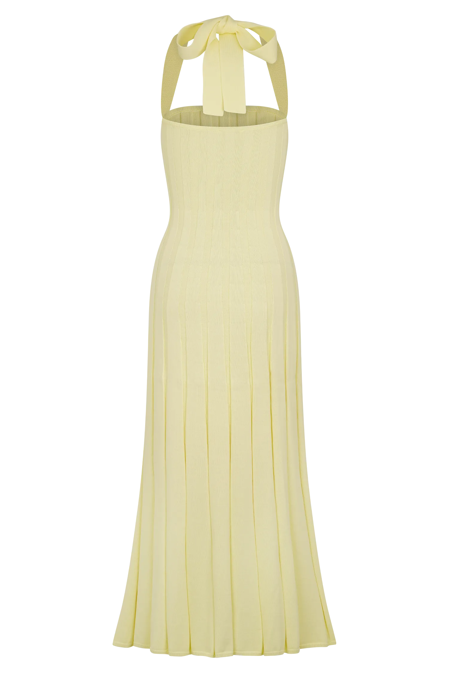 Jacqui Halter Knit Midi Dress - Lemon