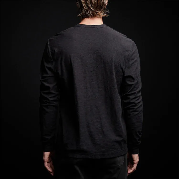 JAMES PERSE MENS REVERSE SLUB JERSEY HENLEY - 2 COLORS