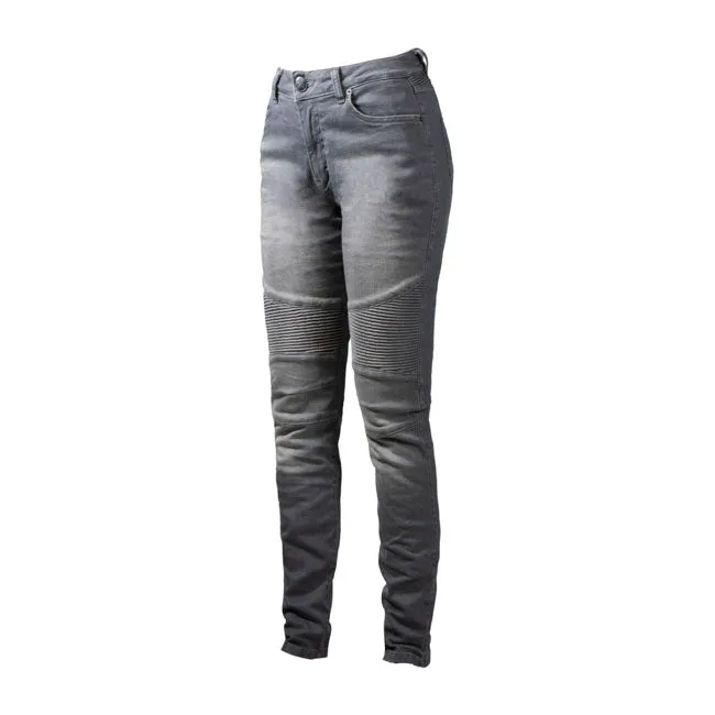 John Doe Betty Biker Ladies Jeans Light Grey