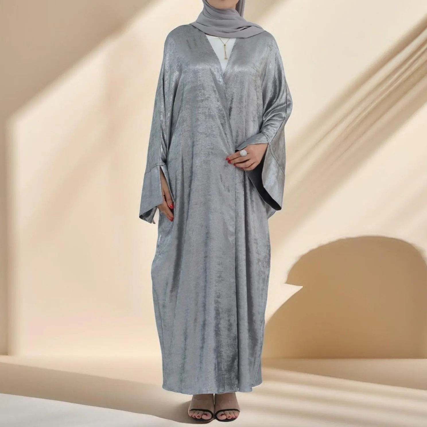 Khaleeji Nights - Open Abaya with slit sleeves