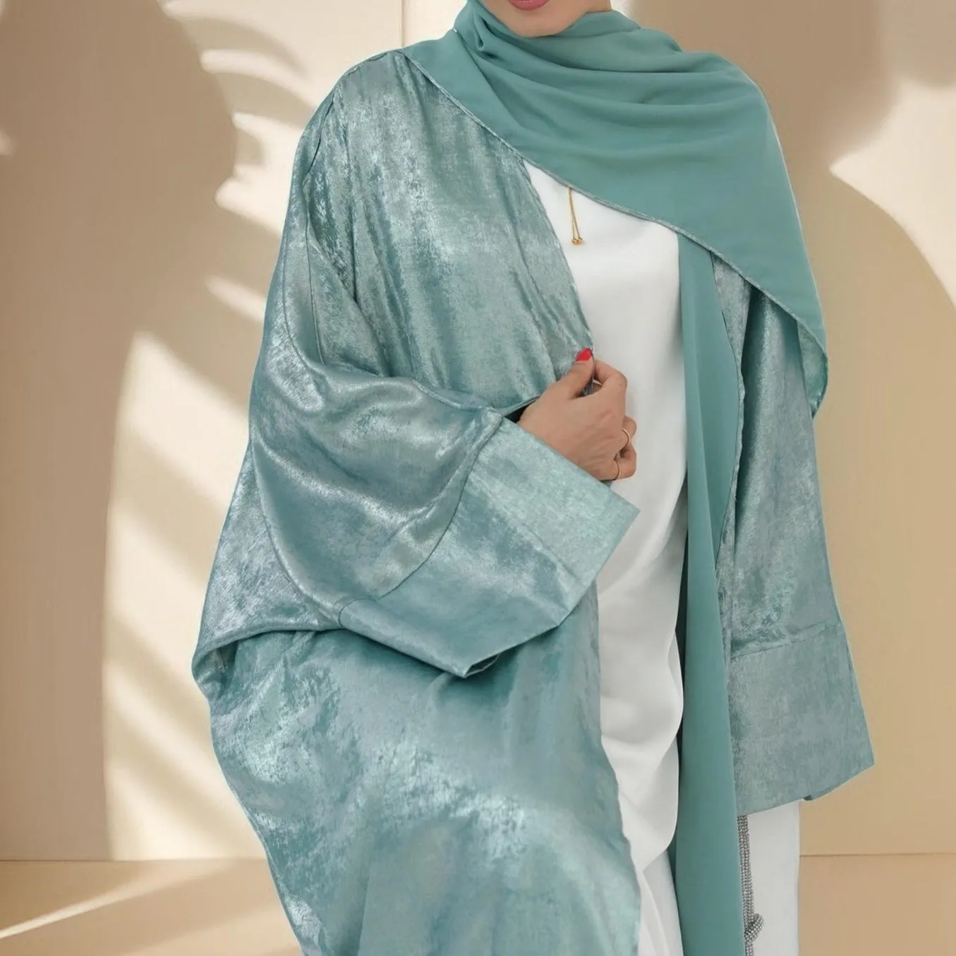 Khaleeji Nights - Open Abaya with slit sleeves