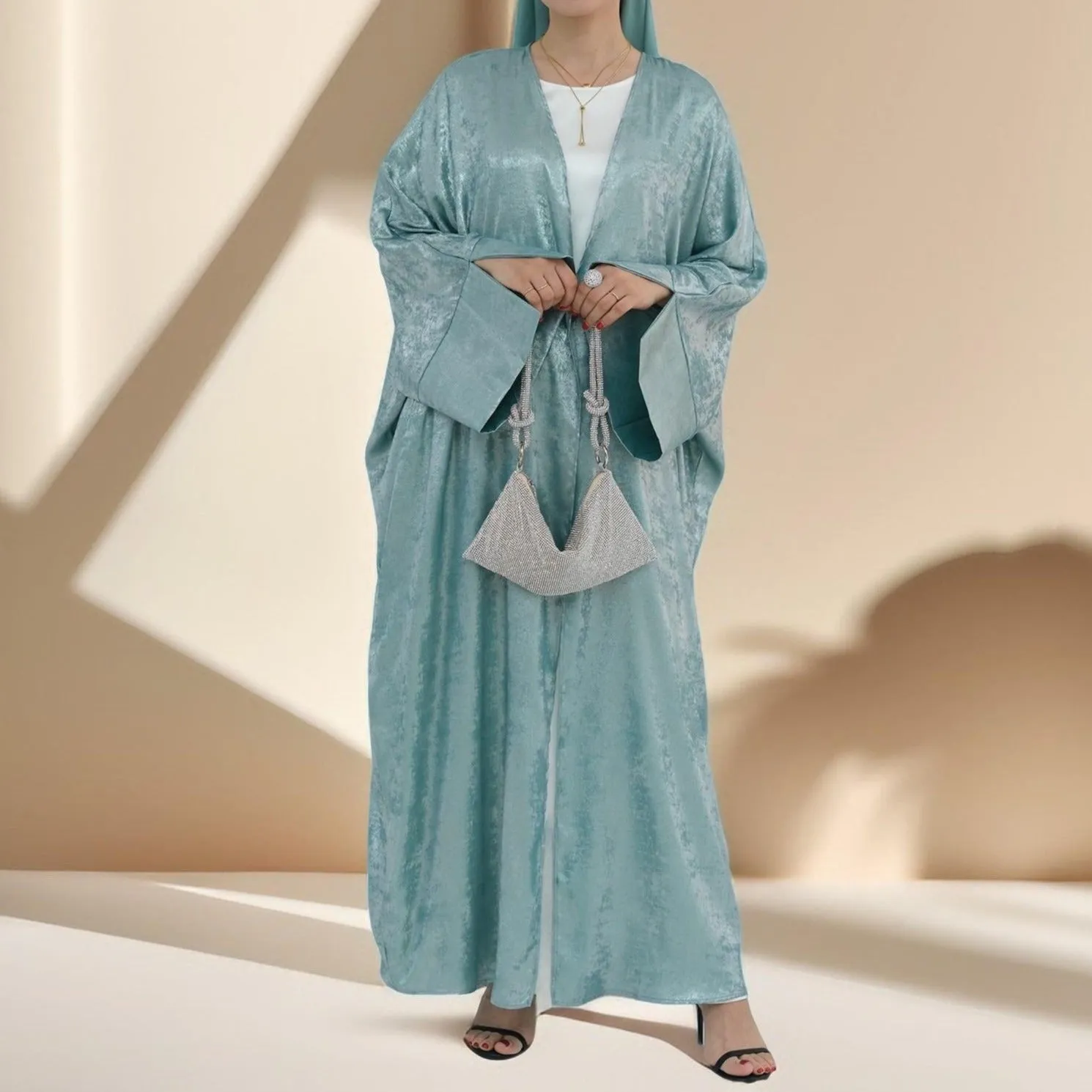 Khaleeji Nights - Open Abaya with slit sleeves