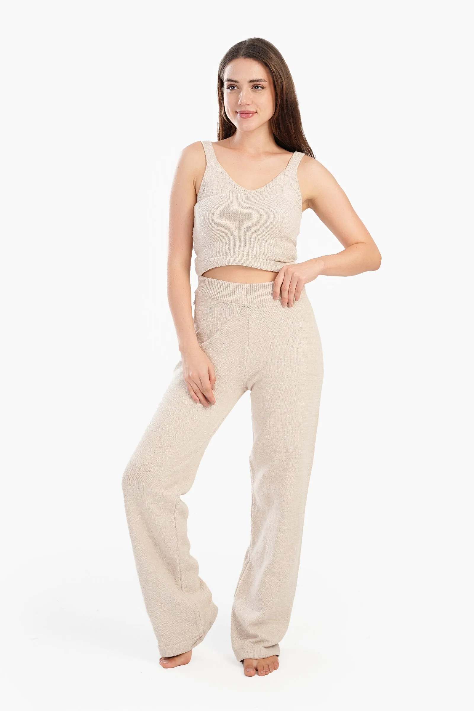 Knitted High Waist Pyjama Pants