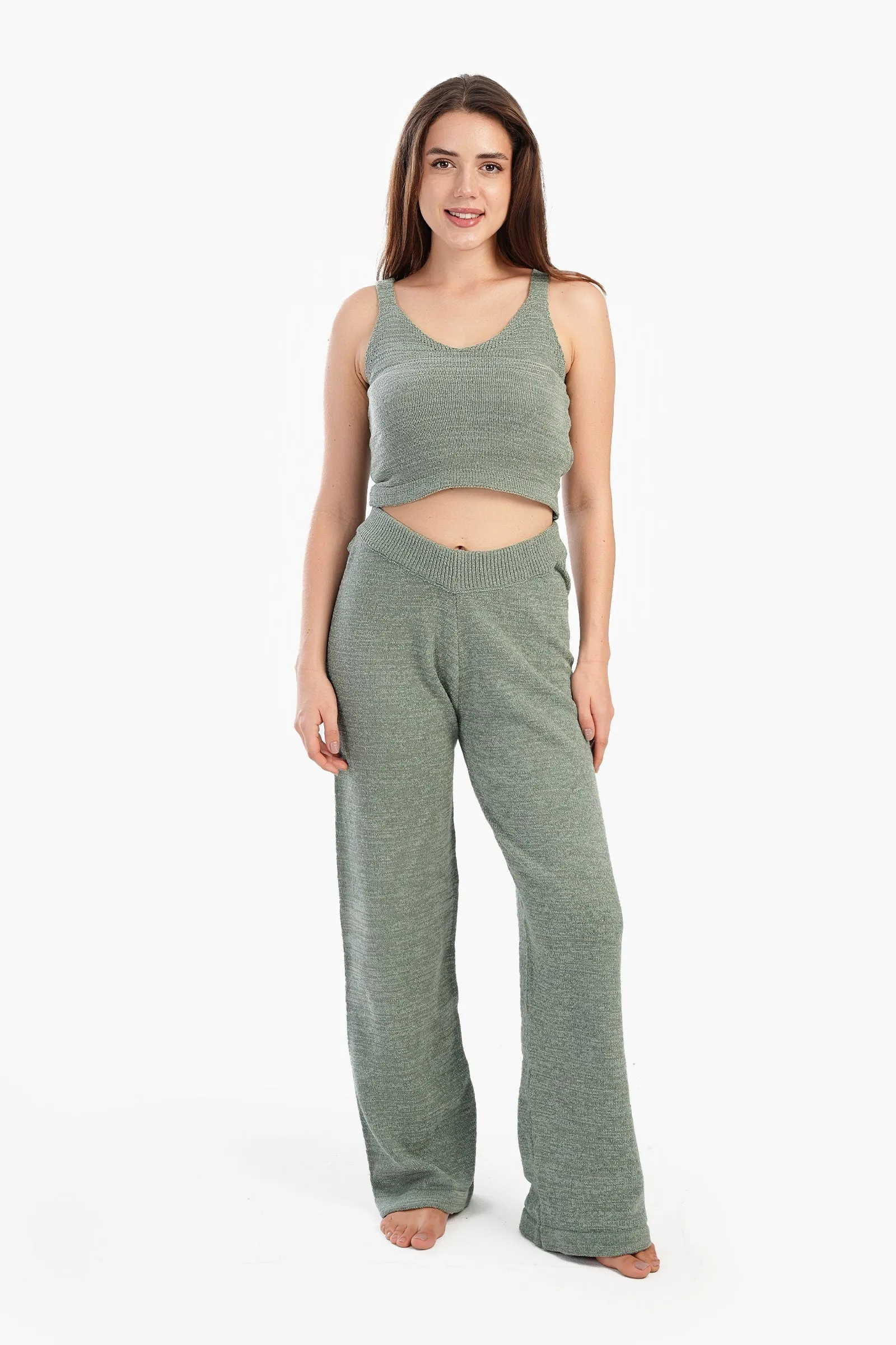 Knitted High Waist Pyjama Pants