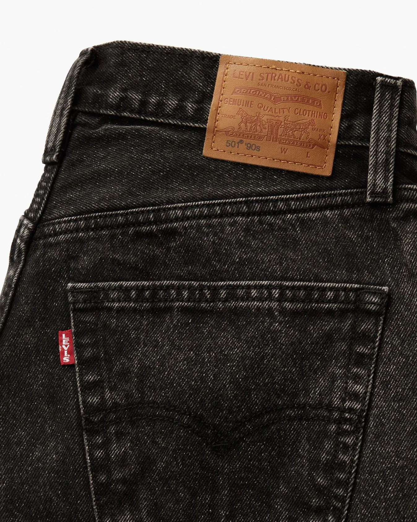 Levi's® Womens 501 90's Relaxed Straight Fit Jeans - Static Black Noise