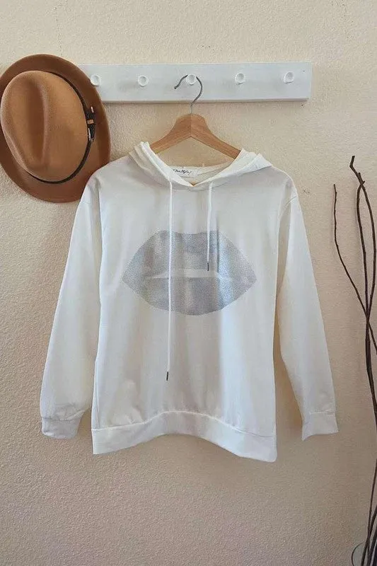 LIP HOODED SWEATSHIRT