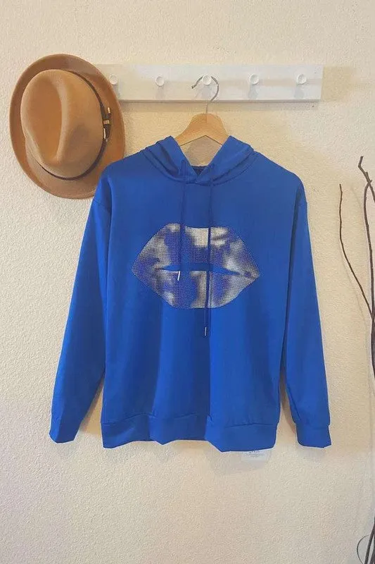 LIP HOODED SWEATSHIRT