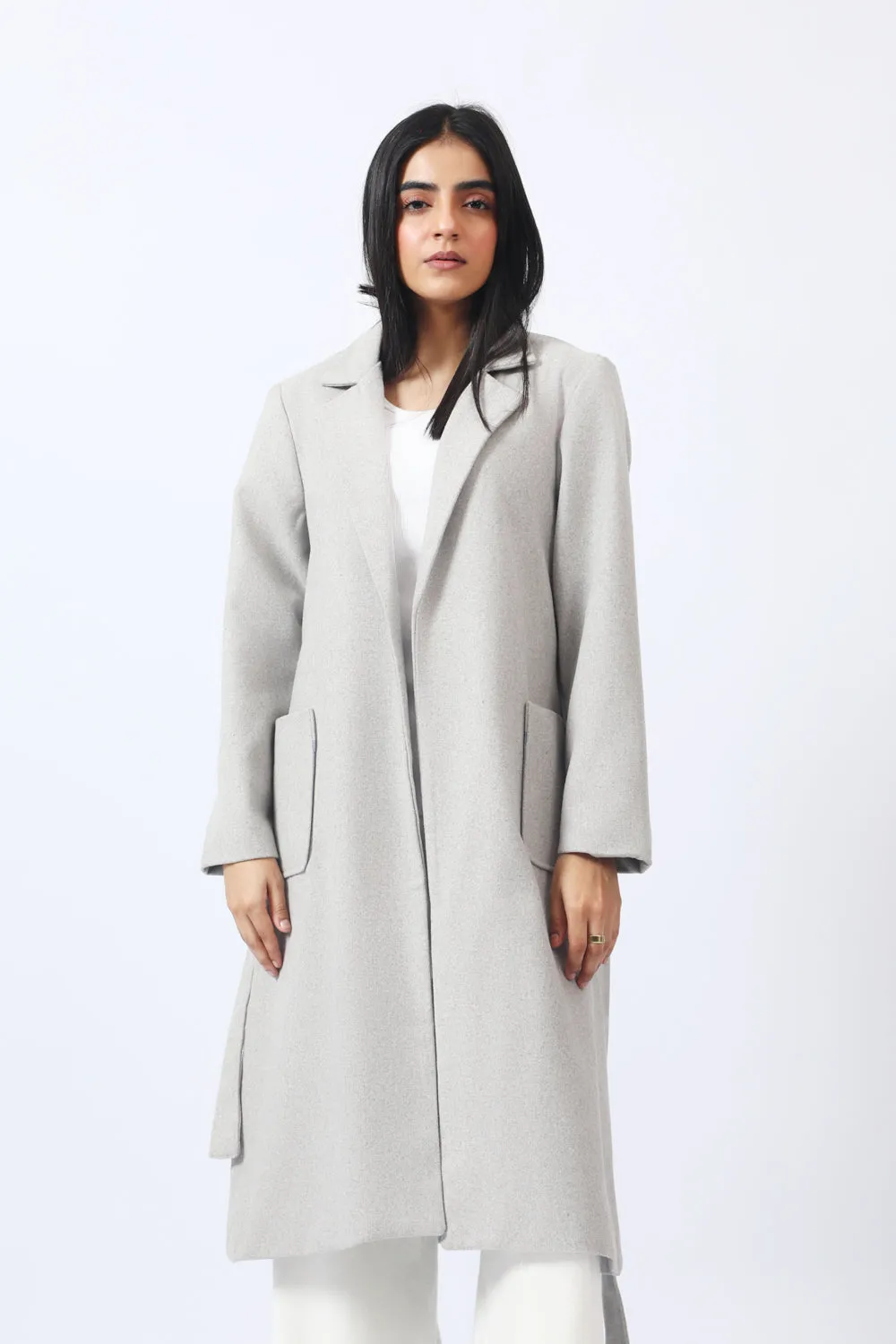 LONG COAT WITH POCKET DETAIL