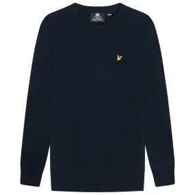 Lyle & Scott Crew Neck Lambswool Dark Navy Marl Blend Jumper