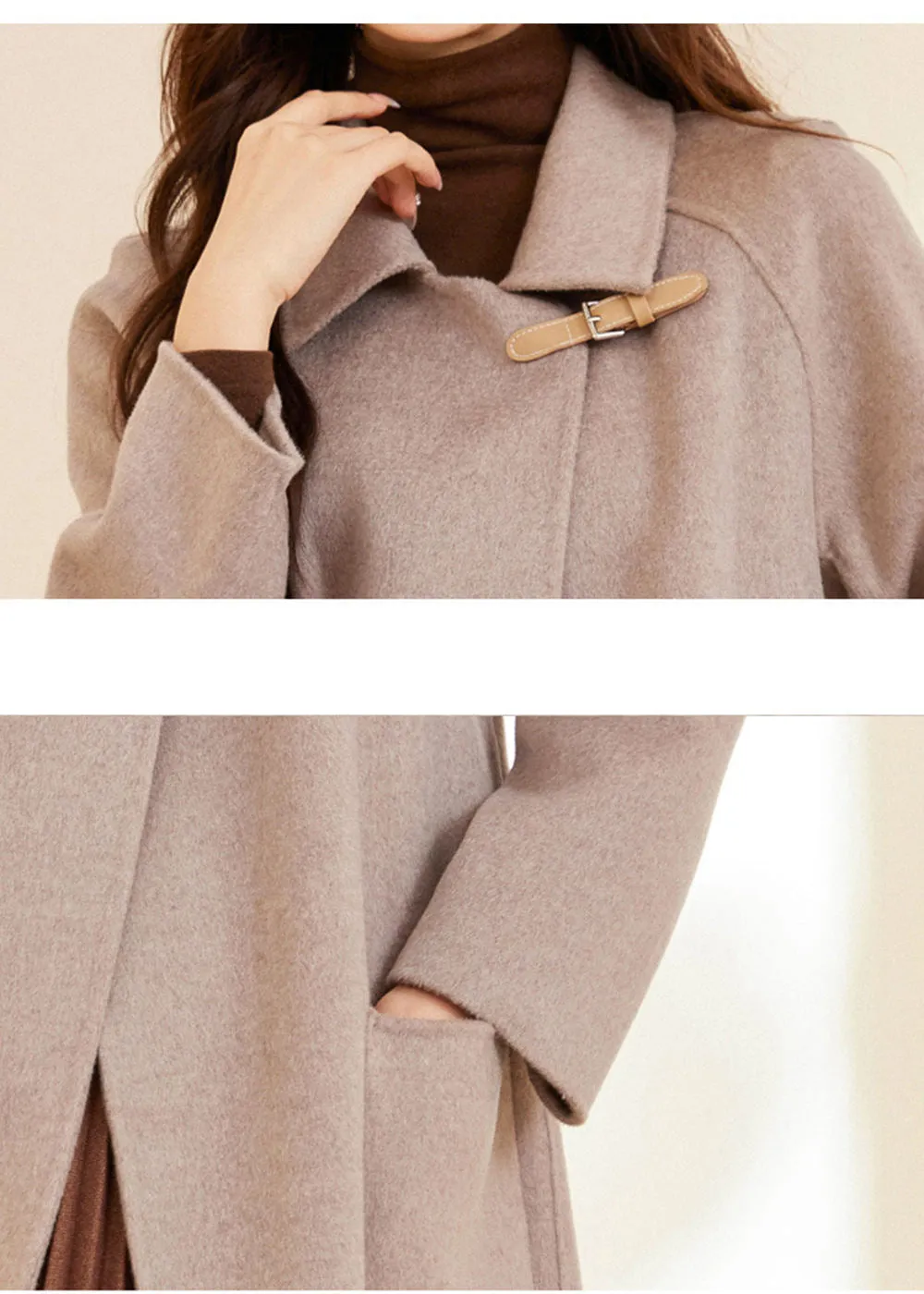 Maia Spread Collar Double Face Wool Coat