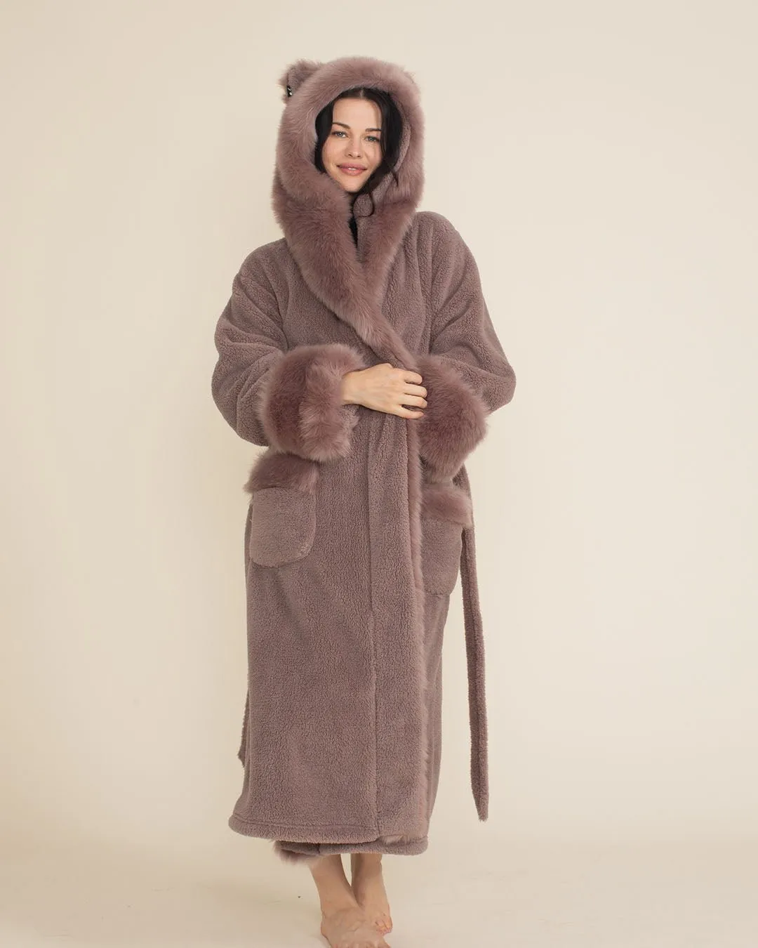 Mauve Kitty Classic Faux Fur Robe | Women's