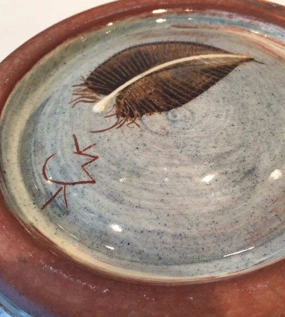 Medium Bowl with Feathers