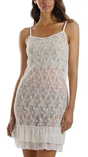 Melody See-through Baby-doll lace slip with ruffles