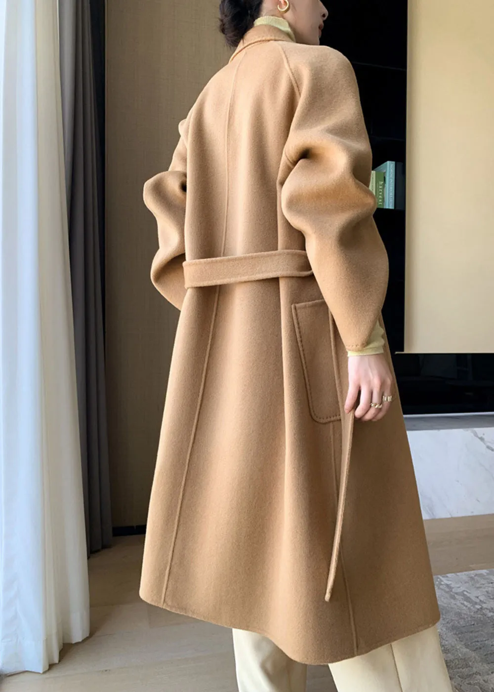 Minerva Relaxed Fit Belted Double Face Wool Coat