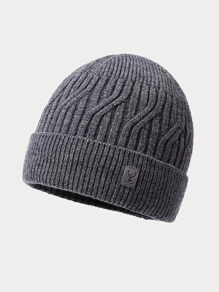 Minimalist Fleece Lined Knit Beanie