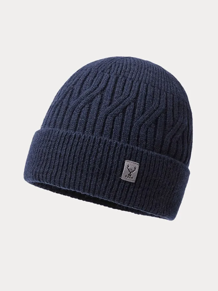 Minimalist Fleece Lined Knit Beanie