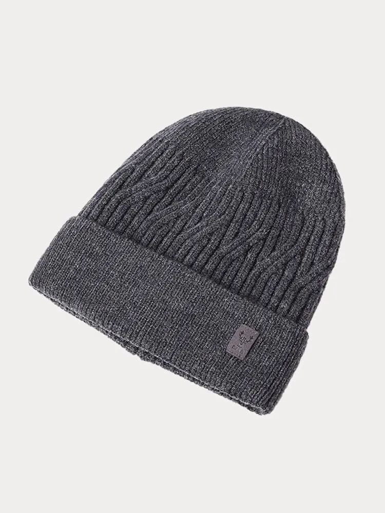 Minimalist Fleece Lined Knit Beanie