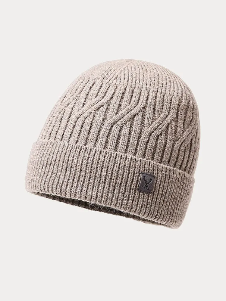 Minimalist Fleece Lined Knit Beanie