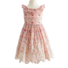 Pink Floral Print Toddler Dress