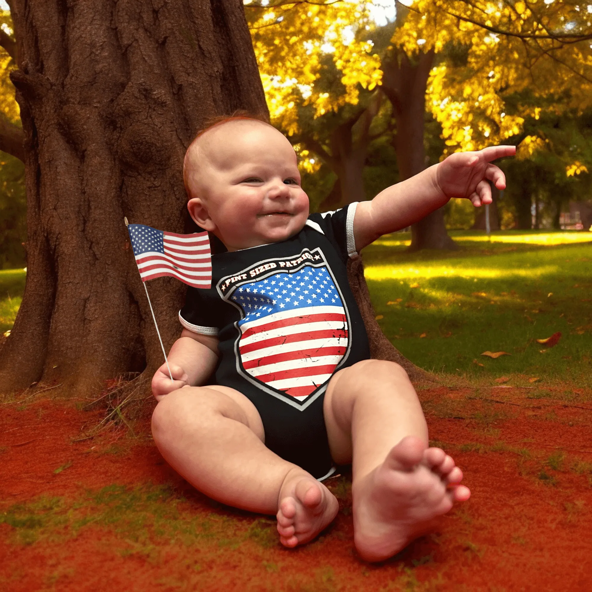 Pint Sized Patriot Baby Bodysuit