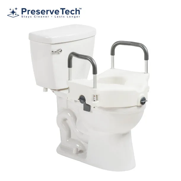 PreserveTech Secure Lock Raised Toilet Seat, 5" Height (1EA)