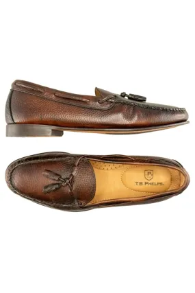 Preston Deerskin Tassel Loafer in Chestnut by T.B. Phelps