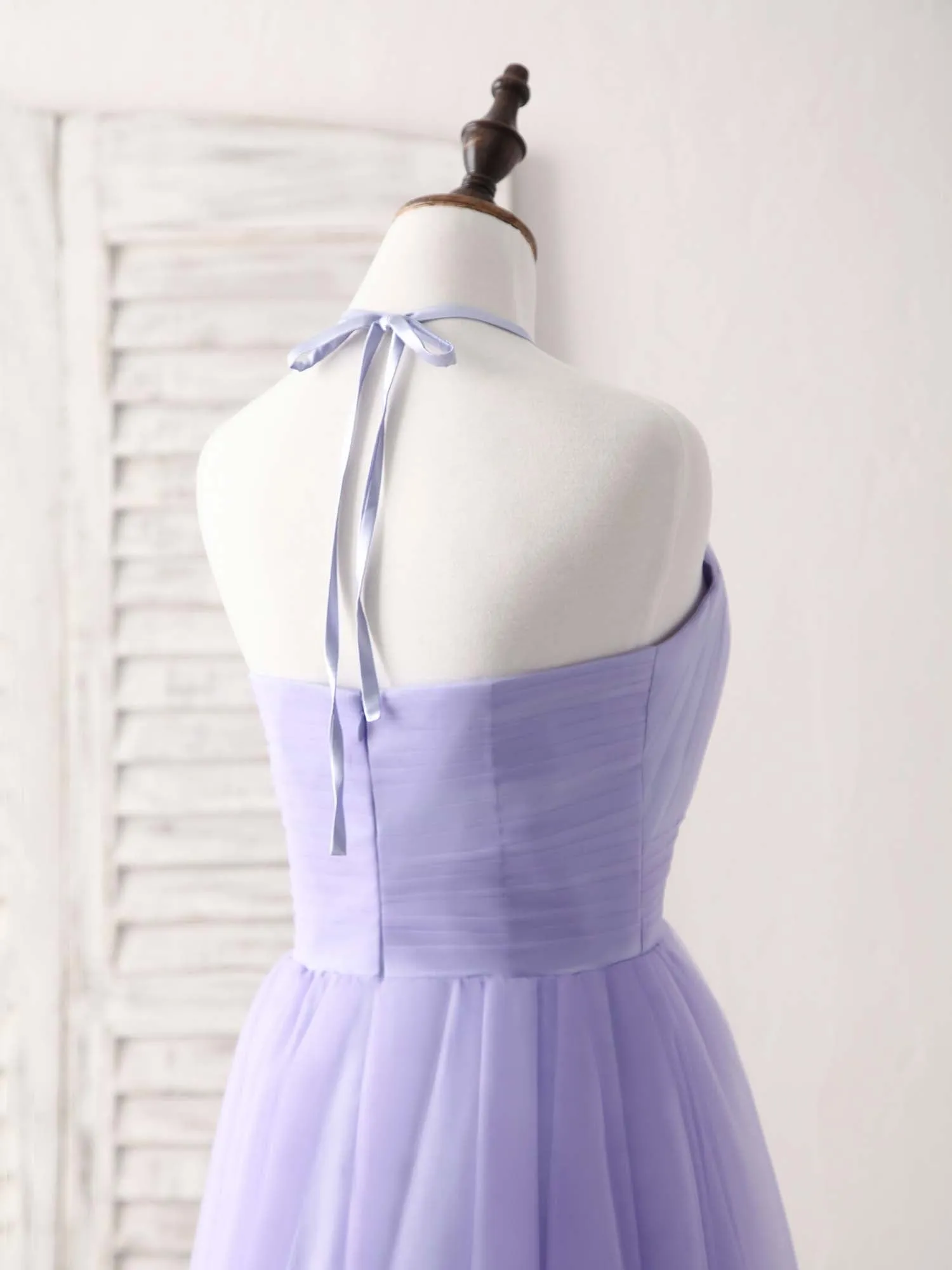 Purple Tulle Short Prom Dress, Simple Purple Homecoming Dress