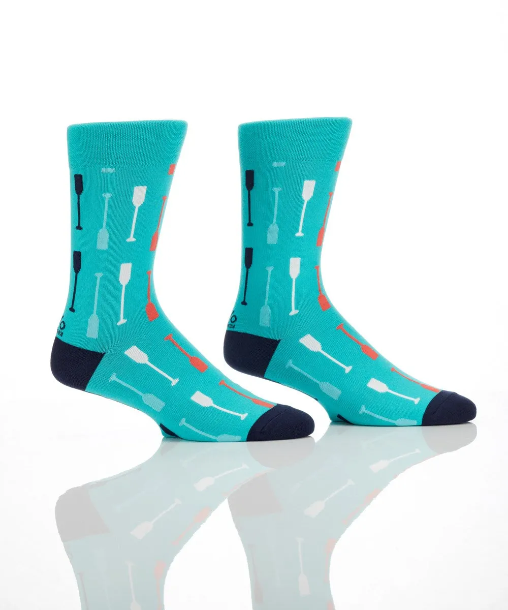 "Paddle" Cotton Dress Crew Socks by YO Sox-Large