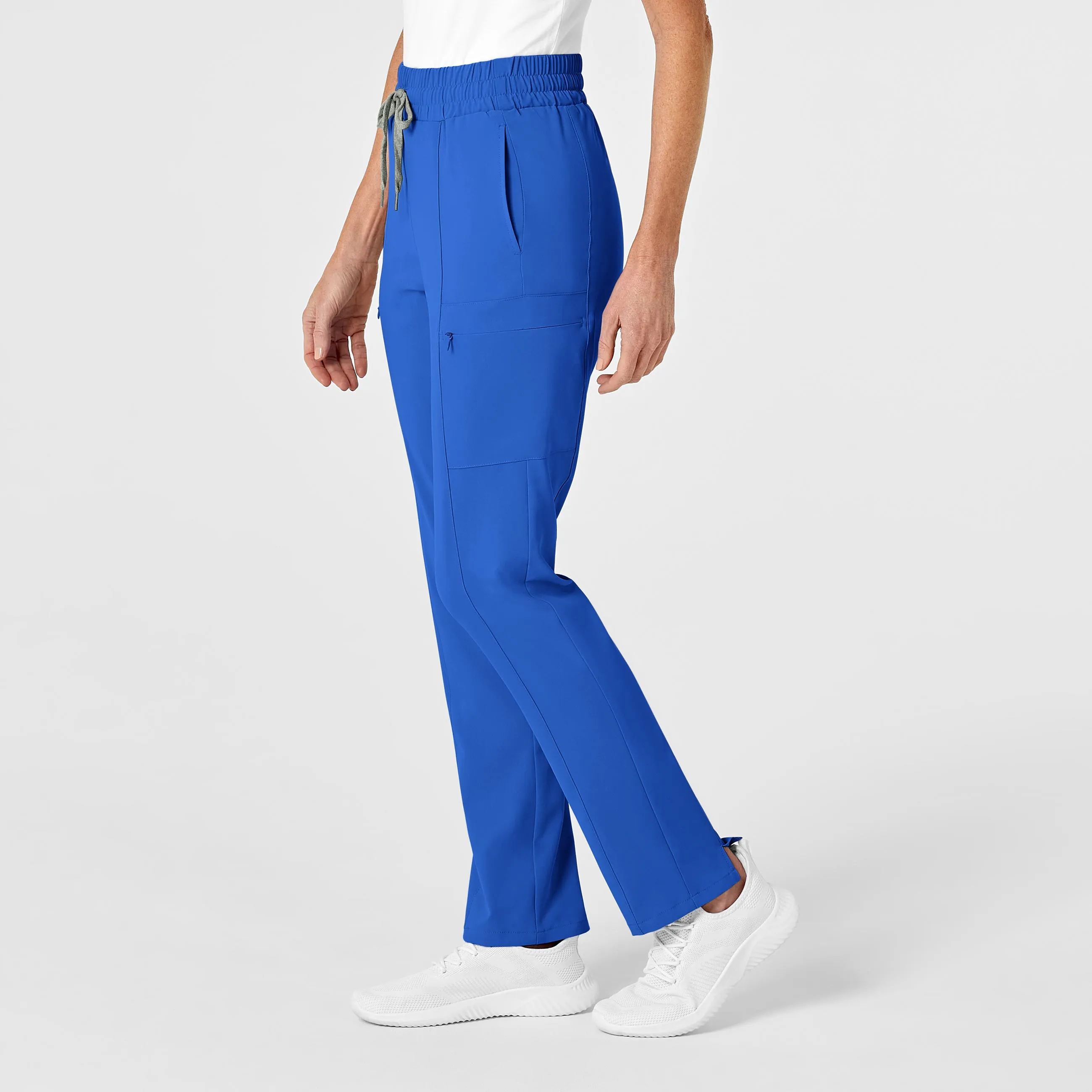 RENEW Women's High Waist Slim Leg Scrub Pant - Royal