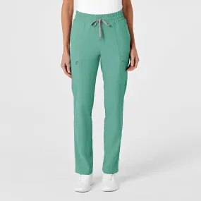 RENEW Women's High Waist Slim Leg Scrub Pant - Turquoise