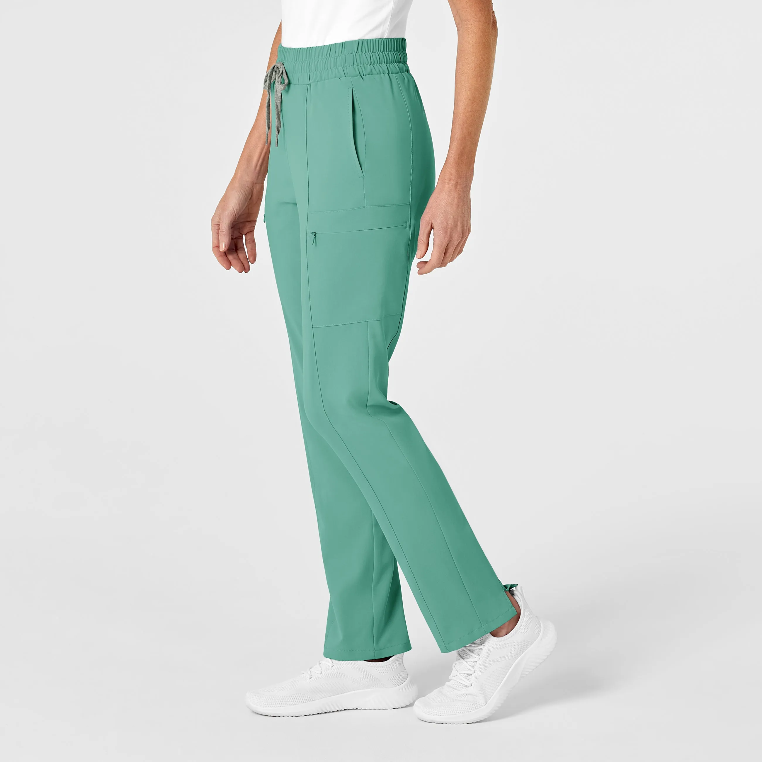 RENEW Women's High Waist Slim Leg Scrub Pant - Turquoise