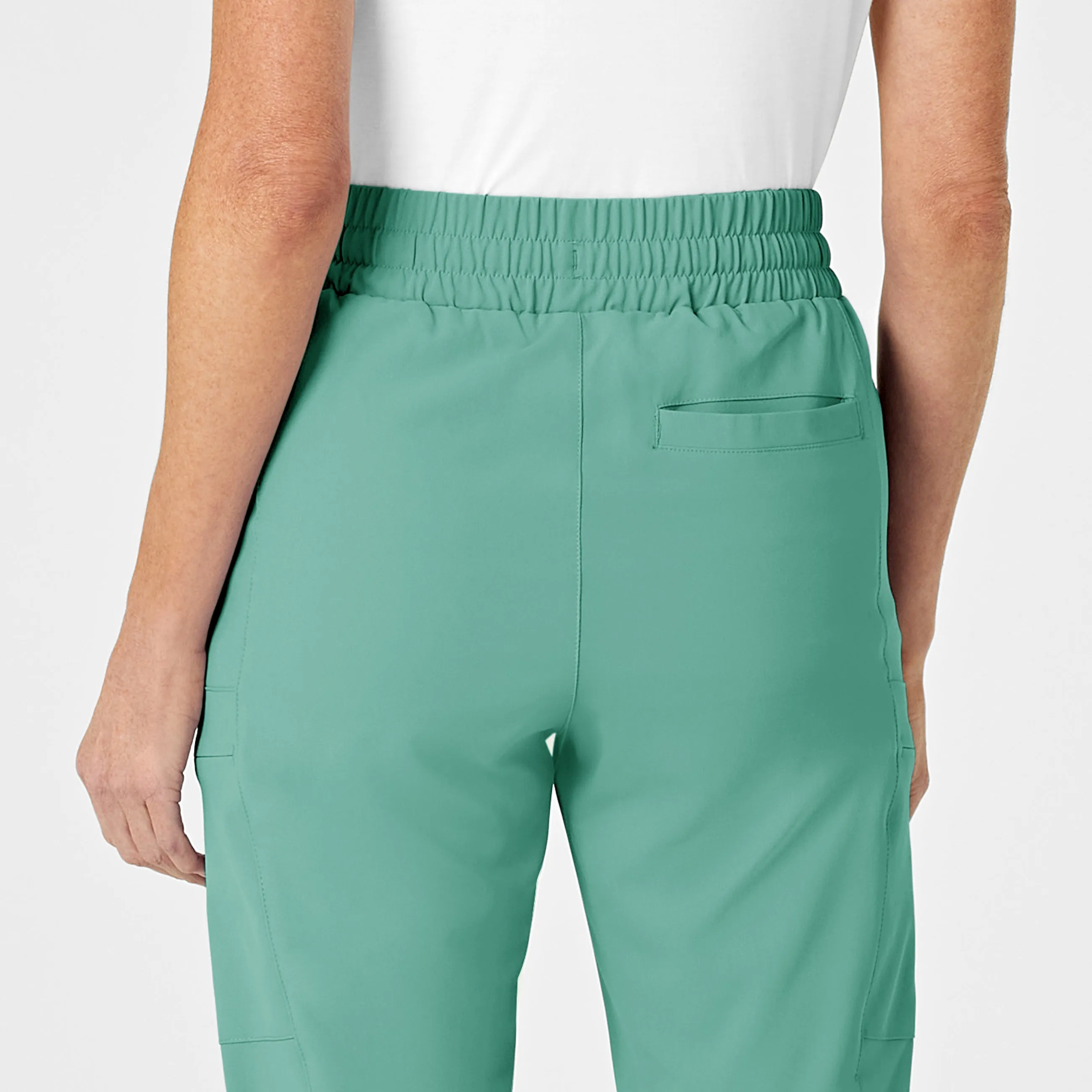 RENEW Women's High Waist Slim Leg Scrub Pant - Turquoise